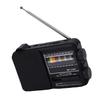 AM FM SW Radio Bluetooth Portable USB Rechargeable Shortwave Radio with Flashlight USB Playback Large Knob for Senior