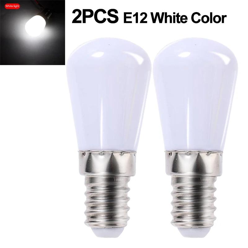 1/2/4Pcs E14/E12 Light Bulbs 220V LED Fridge Mini Lamp Replace Kitchen Refrigerator Display Cabinet Lights Sewing Machine Lamps