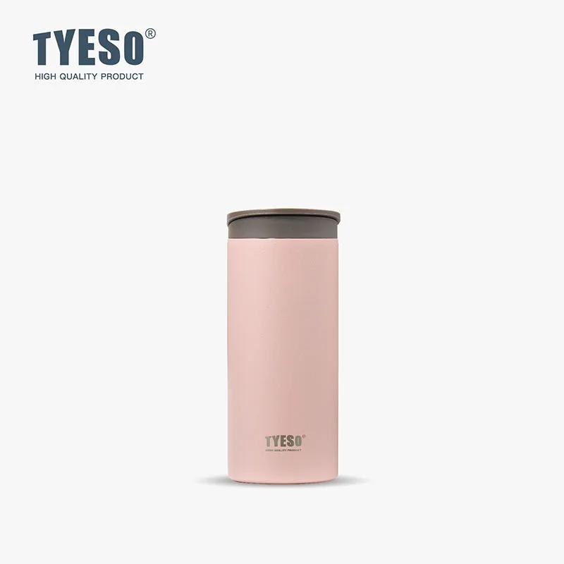 Tyeso 360ml Vacuum Flasks Insulated Travel Mug Stainless Steel Leak-Proof Direct Drink Water Bottle for Car Coffee Cup