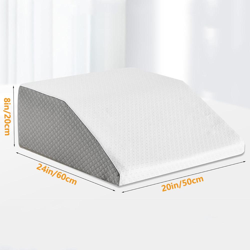 Memory Foam Leg Wedge Pillow Leg Elevating Pillow for Sleeping Density Memory Foam Removable Washable Cover Non Slip Base
