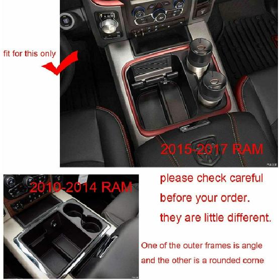 Zentrales Aufbewahrungsbox Dekorationsrahmen Abdeckung Zierleiste Für Dodge RAM 1500 2015-2017 Chrom