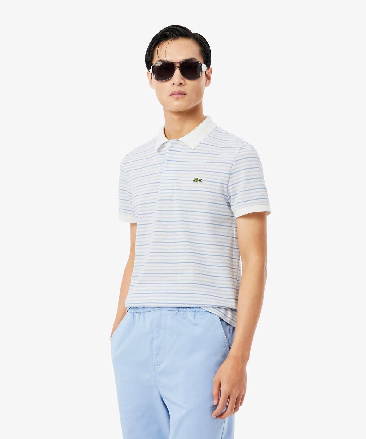 LACOSTE Men`S Multi-Stripe Short Sleeve Polo
