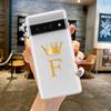 For Google Pixel 10 Pro 10A Phone Case Pixel 9 Pro XL Pixel 8 Pro 9A 8A 7A 7 6A 6 Pro Soft TPU Cover Crown Letter A To B