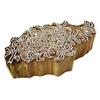 Floral Border Stamp Brown Scrapbook Stamp Indian Wooden Printing Block Art