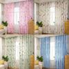 Modern Printed Blackout Window Curtain Sheer For Bedroom Decoration Livingroom