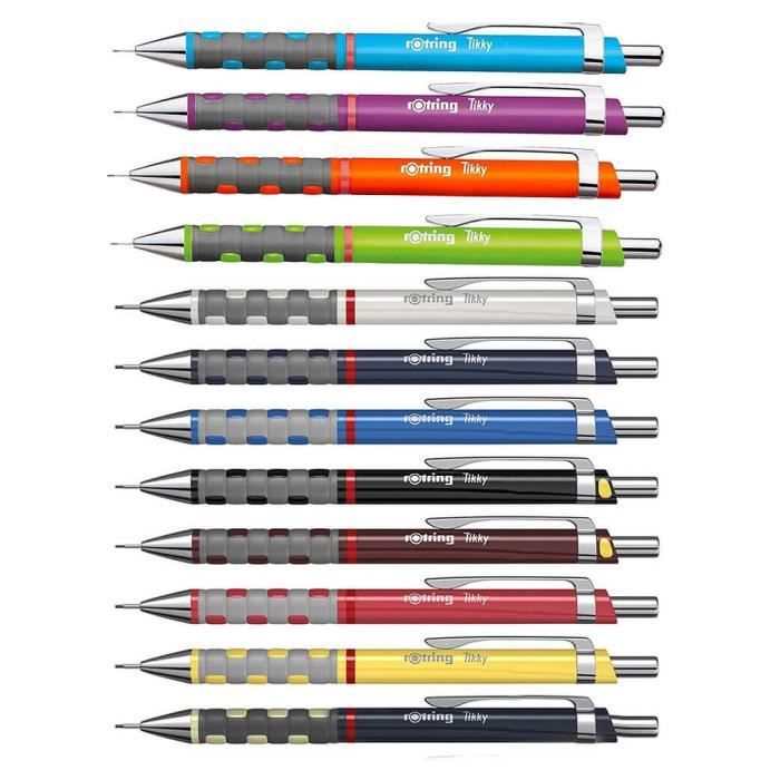 Porte Mine - rOtring - Tikky - HB 0,70 Mm - Rechargeable - Effaçable - Blanc