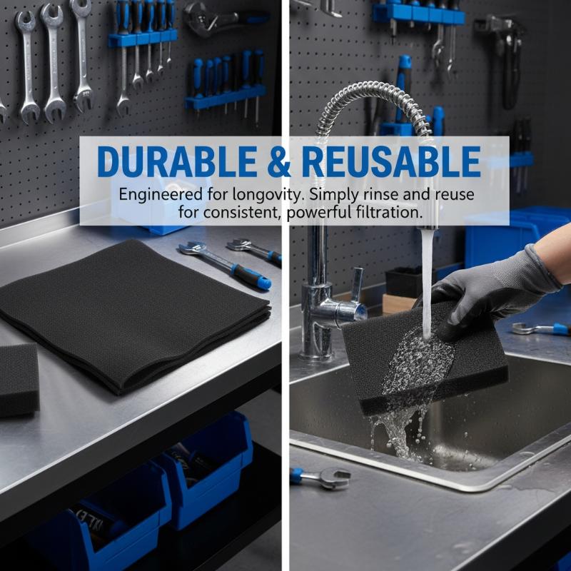 High Density Activated Carbon Foam 60*50*0.3cm Universal Cooker Hood Extractor Carbon Filter Charcoal Kitchen Range Hood Parts