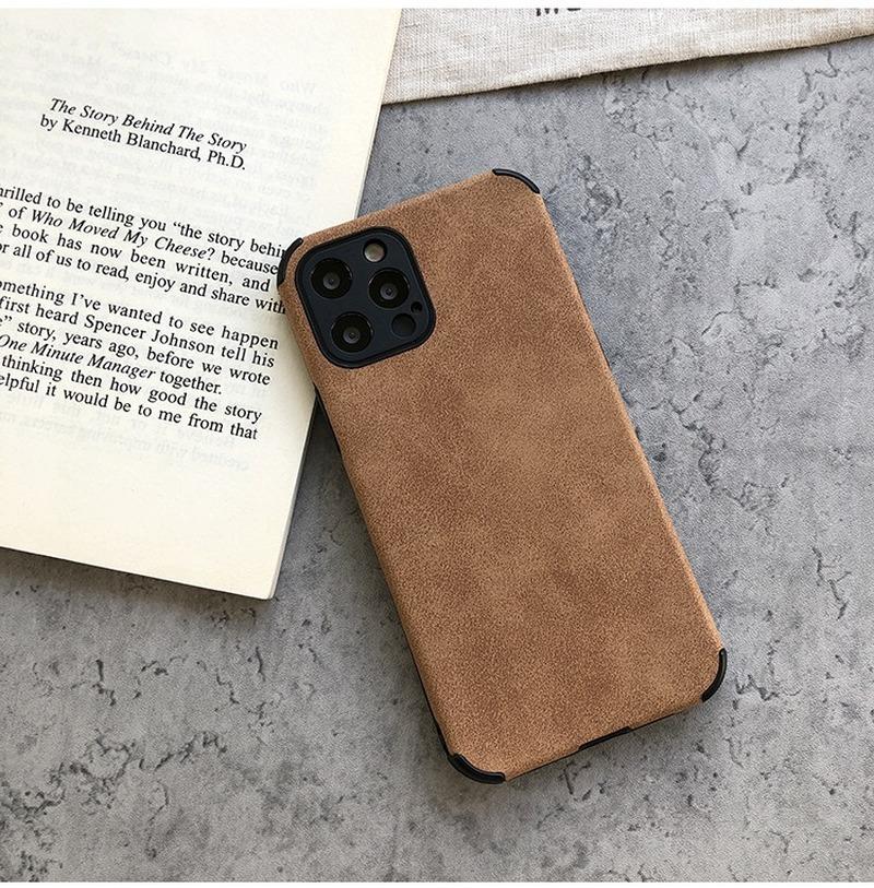 M3C Lambskin Leather Phone Case For iPhone 13 12 11 Pro Max Mini XR XS X 8 7 Plus SE 2020 Soft Silicone Shockproof Back Cover
