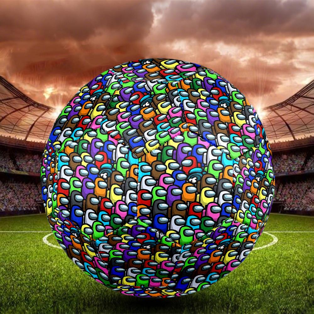 1pc Among Us Game Football Soccer Ball Size 5 Indoor Soccer Ball Fashion Colorful Backyard Game -Great For Sports Fans Gift