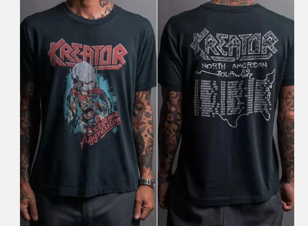 Reprint 1989 Kreator Extreme Aggression Tour T-Shirt black tee S-5XL Unisex T-Shirt S