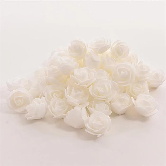 50pcs/bag Beautiful Colorful Foam Flower Roses Suitable Bride Wedding Artificial Flowers Decorative Handmake Diy Gift Box Decor