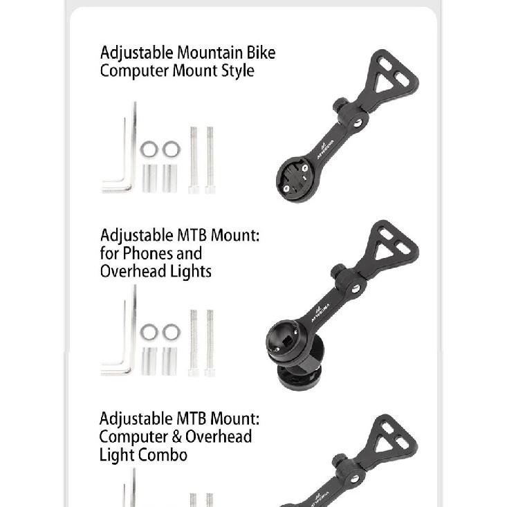ATWEINA MTB Bicycle Watch Stand Adjustable Mountain Bike Aluminum Alloy Front Lamp Holder Riding Accessories