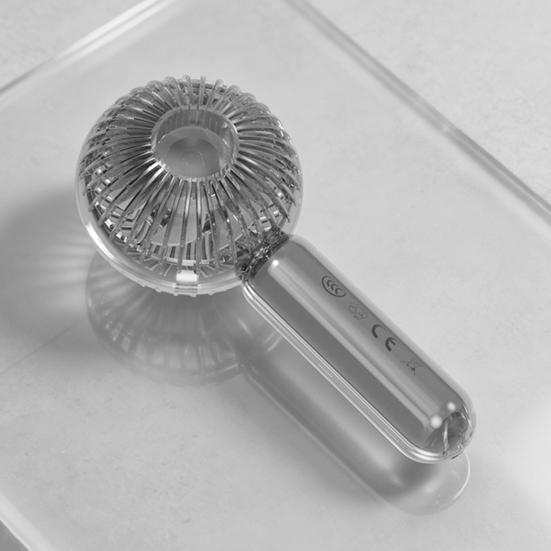 Portable Handheld Fan with LED Light USB Rechargeable Mini Fan with Hook 3 Speeds Brushless Motor Quiet Summer Gadget for Travel Office Outdoor