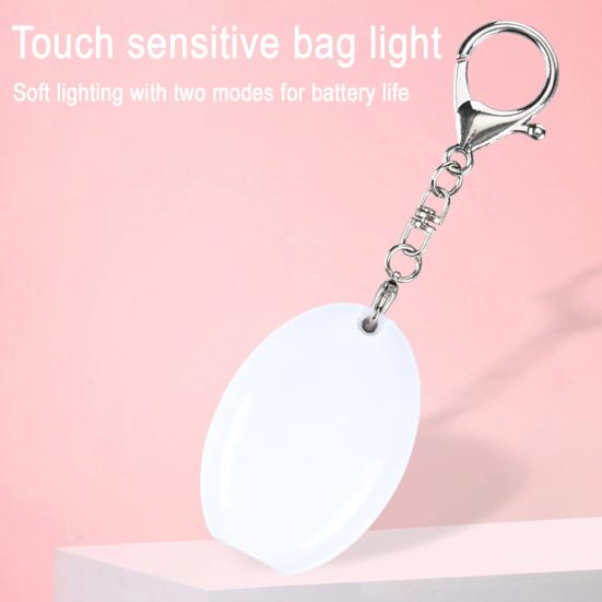Night Light Pendant Handbag Light with Touch Sensor LED Built-in Rechargeable 120mAh Battery Compact Portable Bag Light