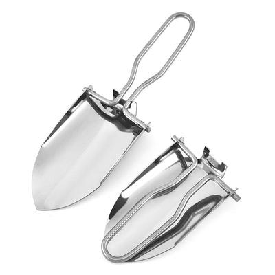 Pala plegable portátil de acero inoxidable para camping, jardinería y cavar en la arena para niños