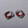 Original Design Copper Platinum Plated Premium Drop Glaze Retro Ear Buckle Earrings Fashion Personality Unique Trend Earrings