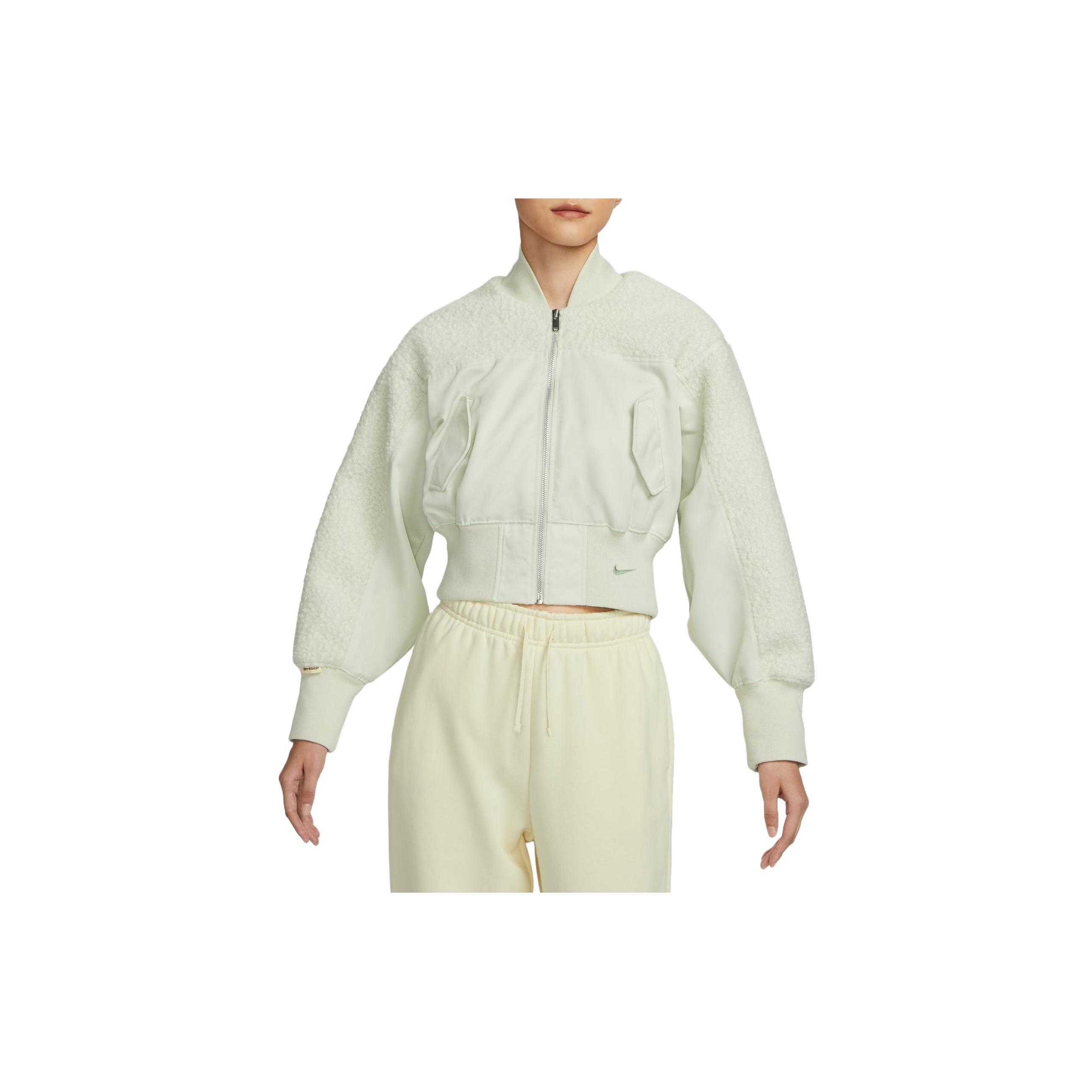 (WMNS) Nike Sportswear Collection High-Pile Fleece Bomber Jacket  Sea Glass Green  Women s FB8779-020 M
