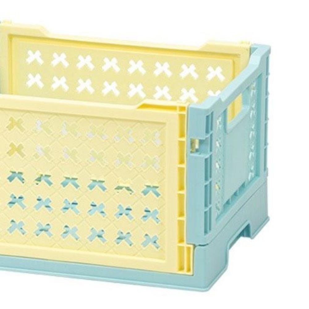 6 Colors Foldable Storage Basket Collapsible Folding Toy Box Plastic Crate Box  Kitchen