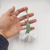 Korean-Style Pearl Chain Crochet Carnation Keychain - Mother's Day Gift Accessory