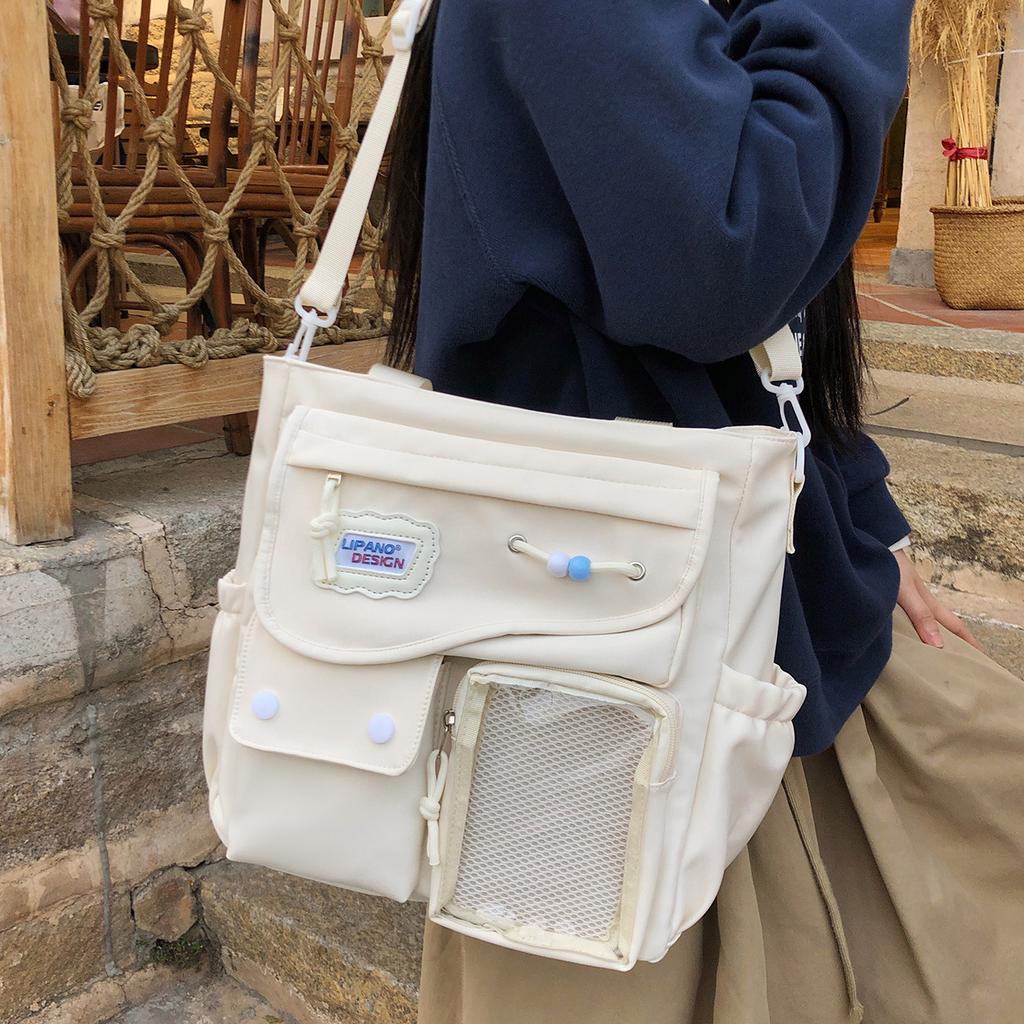 New Harajuku Cute Kawaii Ulzzang Ita Bag Women's Large Capacity Shoulder Bag Fashionable Versatile Lightweight Y2K Crossbody Bag