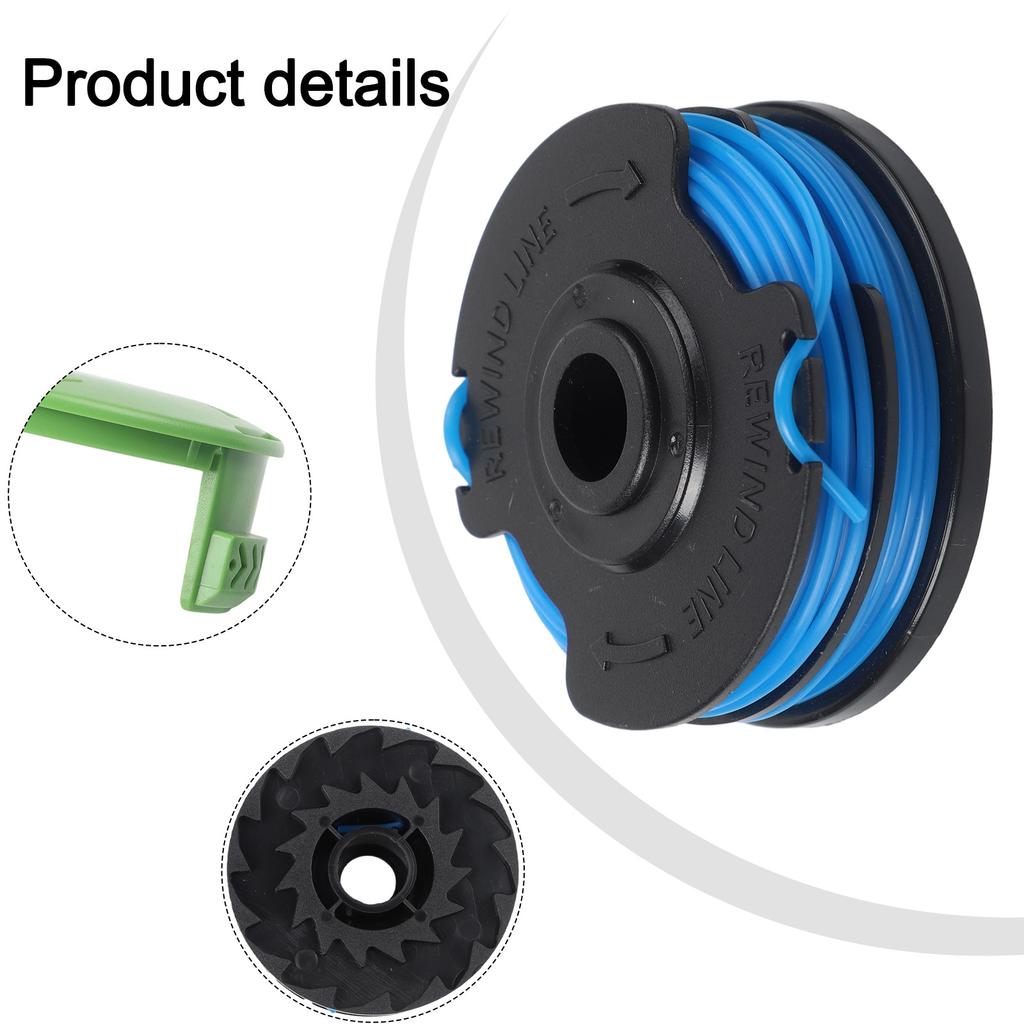 Replacement Spool Set with 6pcs of 2924229082 and 1pcs of 3410468 Cap for Greenworks Trimmers and User Friendly