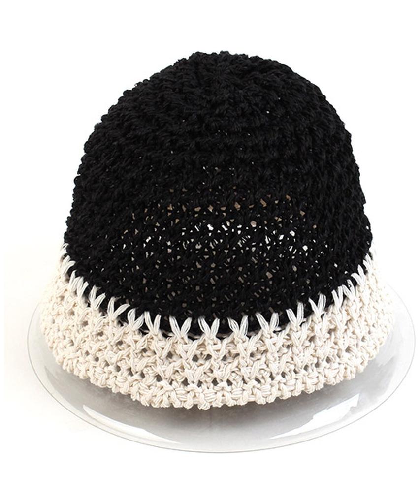 Yunibeosyeolkemiseuteuli Summer Twotone Black Bucket Hat