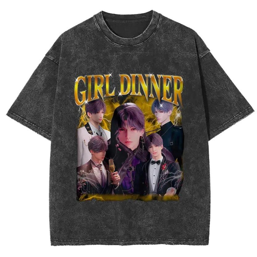 2026 Sylus Amore e Spazio Profondo Magliette Lavate Vintage Ragazza Cena Estate Harajuku Maglietta Grafica Uomo Donna Maglietta in Cotone Oversize