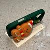 Cute Healing 3D Christmas Gingerbread Man Stand Phone Case For iPhone 17 AIR 16 15 14 13 12 Pro Max  Y2K Cartoon Green Cover