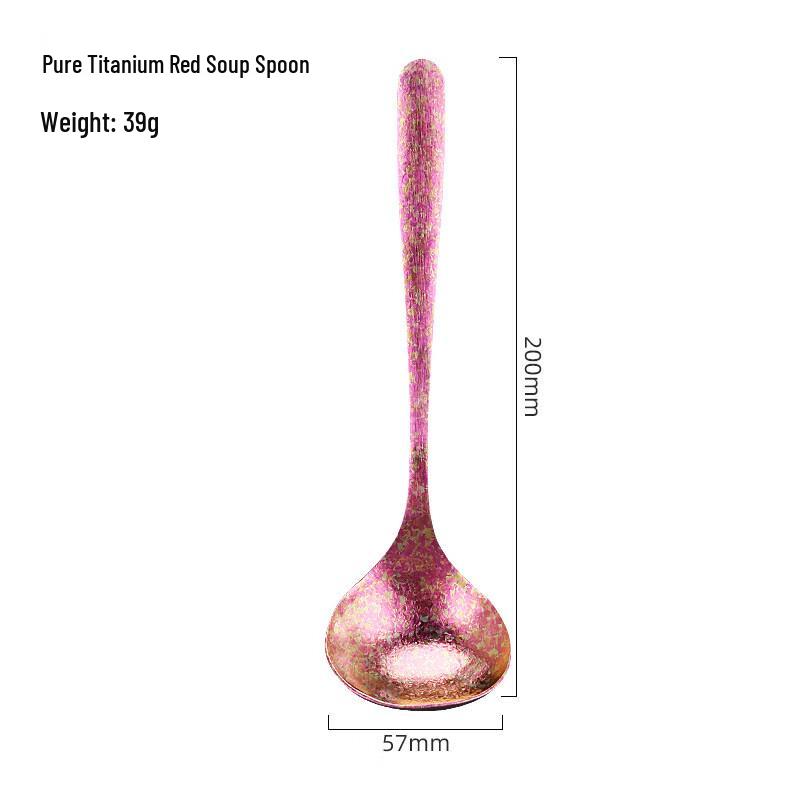 OEING Titanium Long Handle Hotpot Soup Spoon