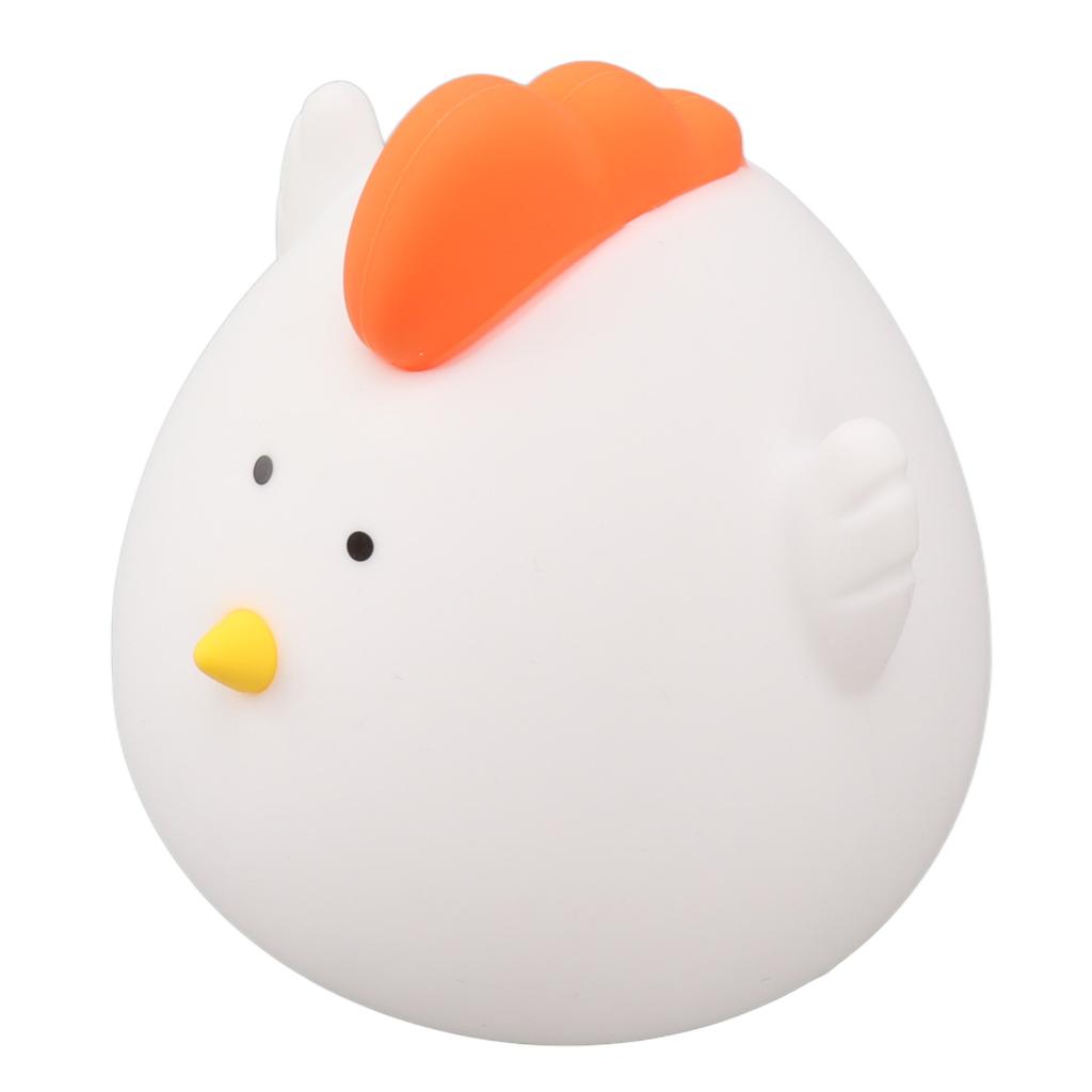 3 Gears Bedside Night Light Cartoon Chicken Shape Silicone ABS USB Charging LED Night Lamp 1200mAh