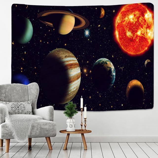Blue Starry Sky Stars Universe Space Tapestries Wall Hanging Big Tapestry Psychedelic Mysterious Stars For Dorm