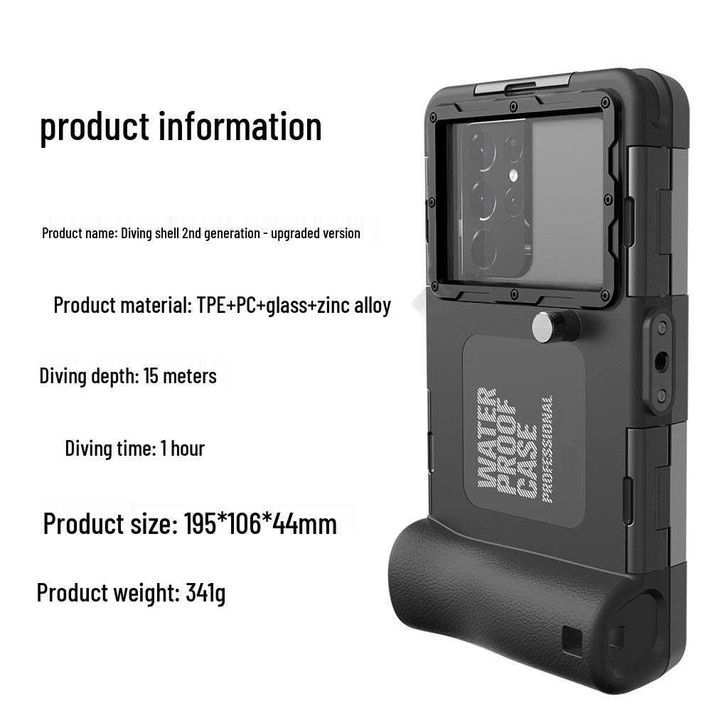 Red Pepper Black Tech 15m Waterproof Diving Case for Apple, Samsung, Huawei, and Xiaomi Phones