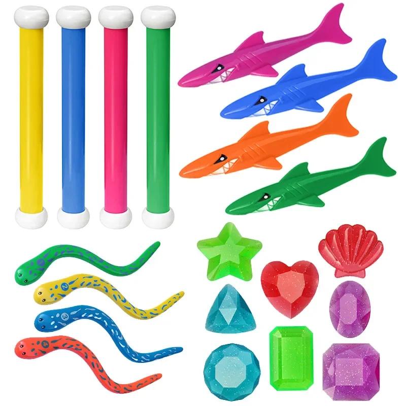 Children'S Swimming Diving Toys Fish Dolphin Buoy Pool Submerged Diving Water Rings Diamond Water Circle Game Suit Can Be Reused