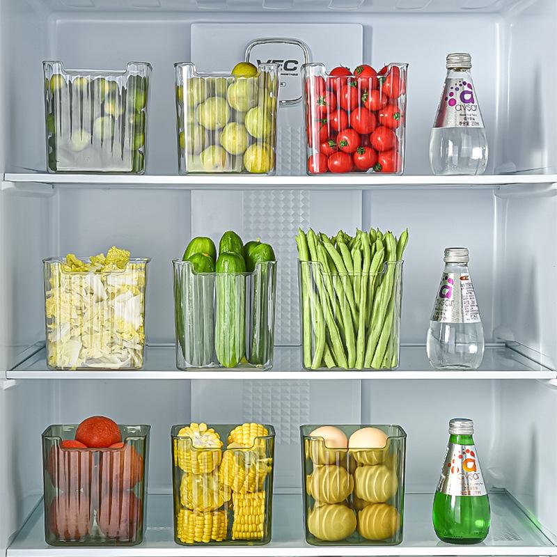 5 Pièces Boîte de Rangement pour Réfrigérateur Organisateur de Frigo Boîte de Rangement pour Fruits et Légumes Frais Boîte Spéciale de Conservation des Œufs de Qualité Alimentaire Cuisine