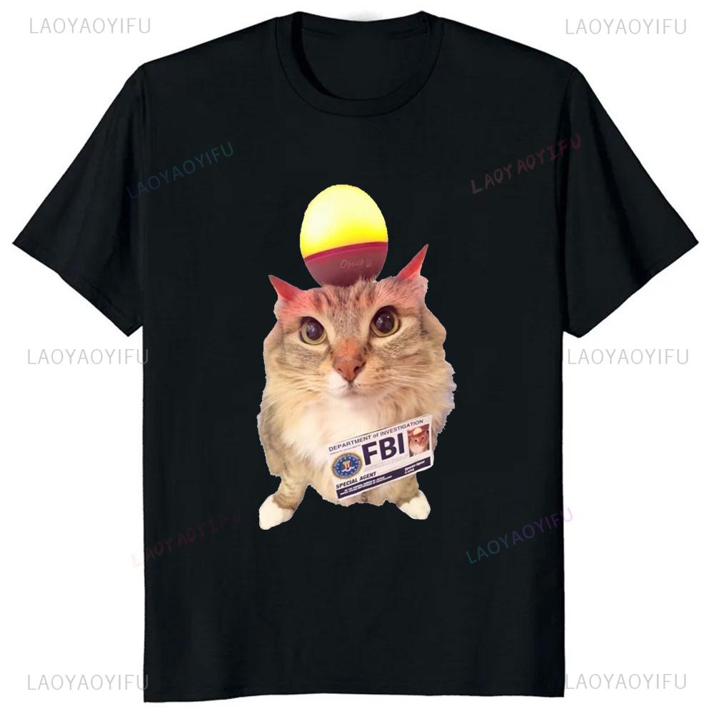 FUNNY Kawaii Cat Meme Graphic Printed Tshirt Short Sleeve Casual Fashion Loose Harajuku Humor Joke Man T Shirt Y2K Women Tee
