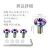 YUWENW Car License Plate Bolts Titanium M6 Anti-Theft Screws License Plate Frame Titanium Alloy Set of 4 (Rainbow)