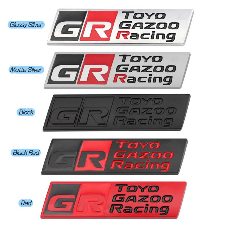 Car Styling Gazoo Racing GR 3D Car Front Grill Zinc Alloy Badge Adhesive Metal Emblem Decal for Supra AE-86 GT86 C-oroll-a