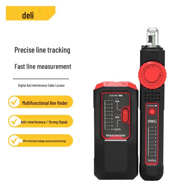 Deli Multi-function Digital Network Cable Tester (CN version)