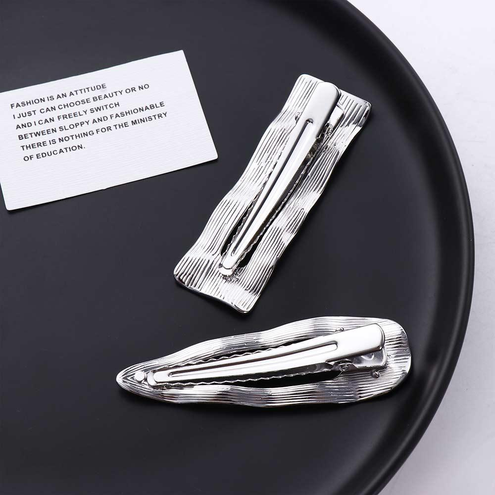 Rectangle Hollow Fix Fringe Barrette Punk Hair Clips Side Bangs Hair Clips Metal Hair Pins