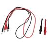 4mm Dual Banana Plug Test  s with Repair Testing Hooks Black Red Silicone Resin Electrical Testing Wire 1M 10A
