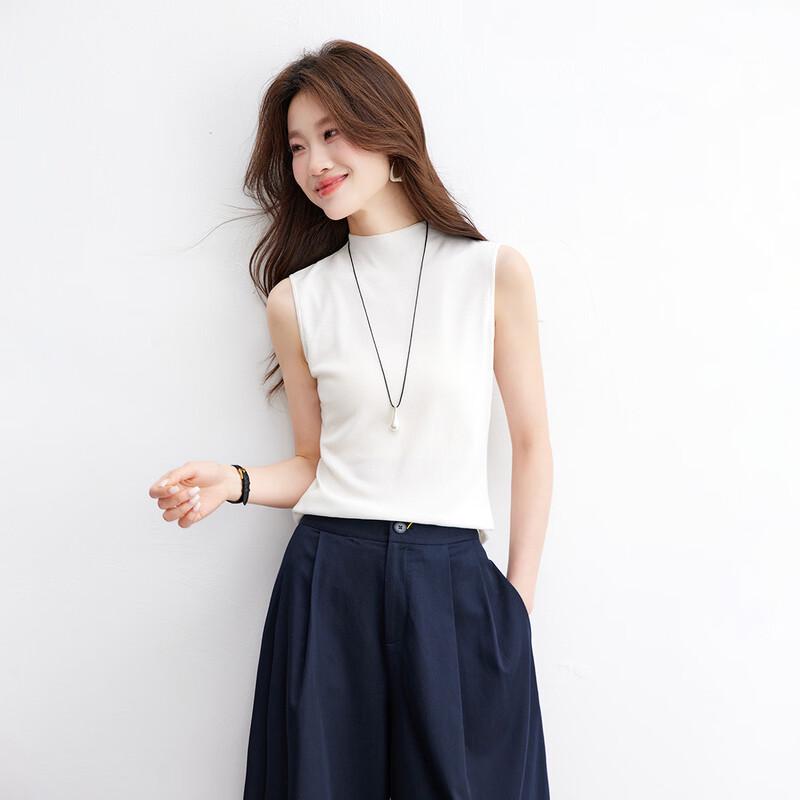 Srcr 30% Mulberry Silk Knitted Vest for Women L