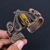 Tiger's Eye 999 Copper Wire Wrapped Silver Bangle Adjustable, Handmade Gemstone Jewelry, Gift For Mom Antique Jewelry