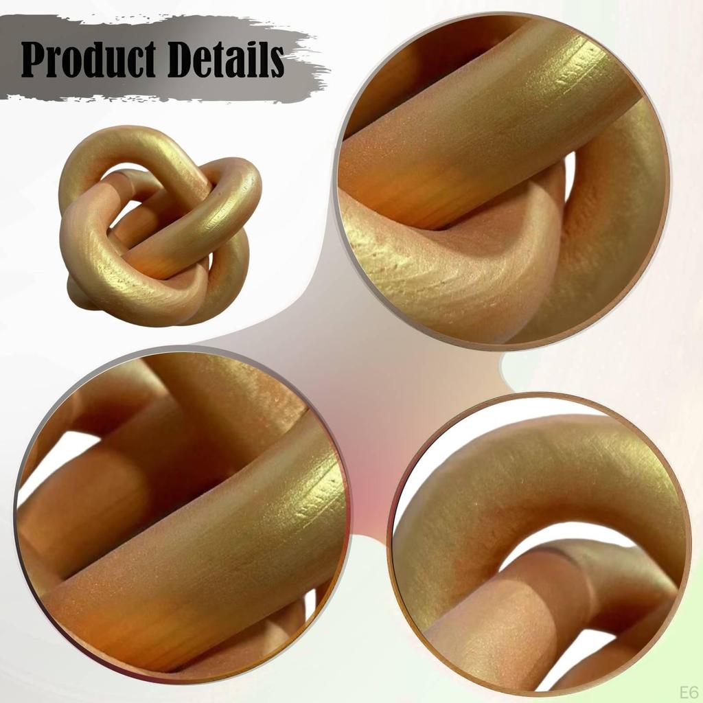 3 Link Chain Decor Coffee Table Minimalist Boho Geometric Decorative Knot for Bedroom