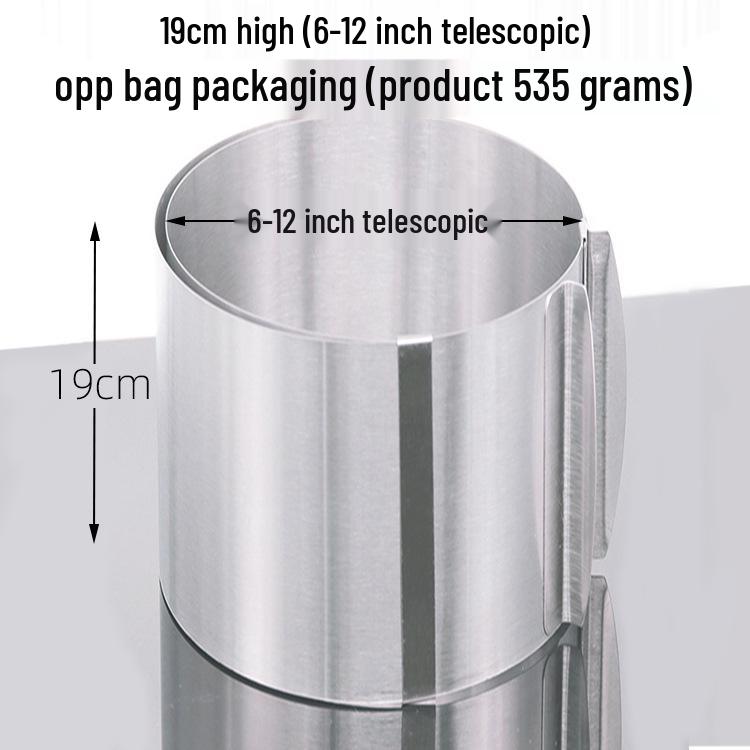 Set mit 9 Mousse-Ringen aus Edelstahl, 15,24-30,48 cm Kuchenback- und Käsekuchen-Schichtformen