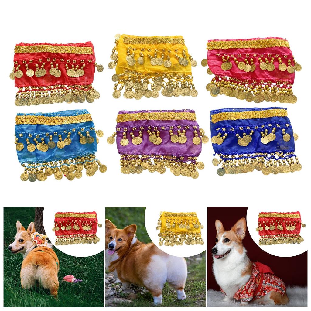 Puppy Hip Shaking Dance Clothes Decoration Sequin Elegant Dog Costume Cute Summer Dress for Pet Events and Outings