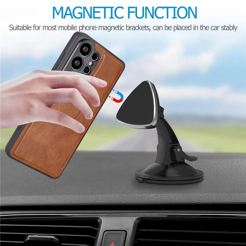 For Magsafe 2 in 1 Magnet Removable Wallet Flip Case For Samsung Galaxy S26 Ultra S22 S23 S24 S25 Plus Retro Leather Book Cover