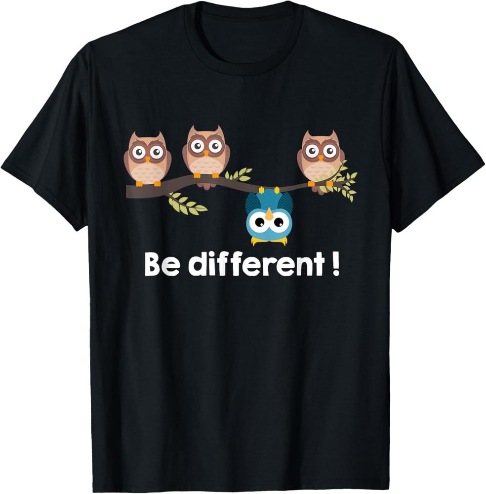 Be different cute owls fun shirt bird owl saying Owl Gift T-Shirt Unisex T-Shirt XL