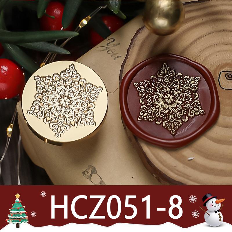 3D Relief Wachssiegel Weihnachtsserie Wachssiegelstempel Retro Weihnachtsmann Schneeflocke DIY Festival Geschenkverpackung Karten Scrapbooking