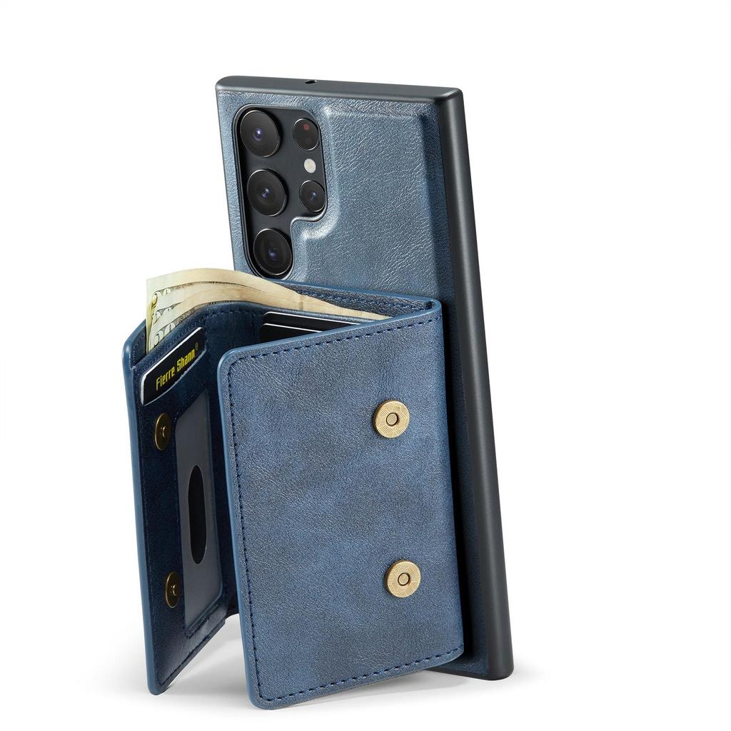 Samsung S25 Ultra Magnetic Card Holder Wallet Case - Drop-Proof with Card Slots, Also Fits S24 Plus