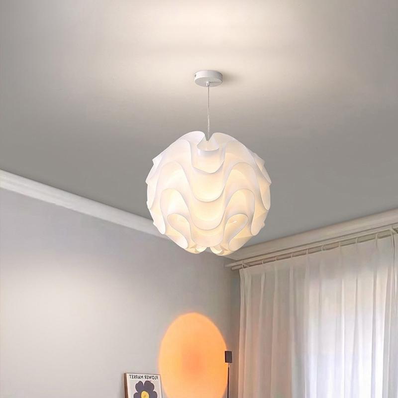 Pp Wave Ball Lampshade Petal Table Lamp Shade Light Durable Cover Design Lampshade Protector Household Chic